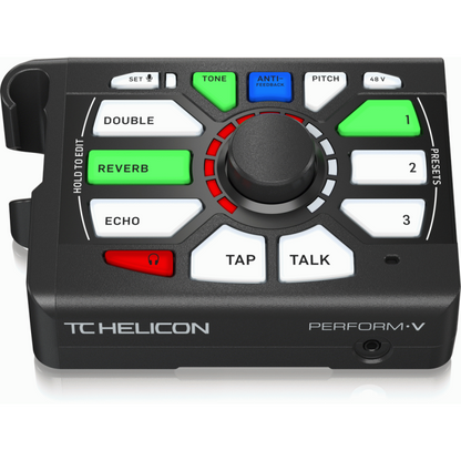 TC Helicon Perform-V Black Vocal Processor with Mic Stand Mount and Expandable Effects — view 2