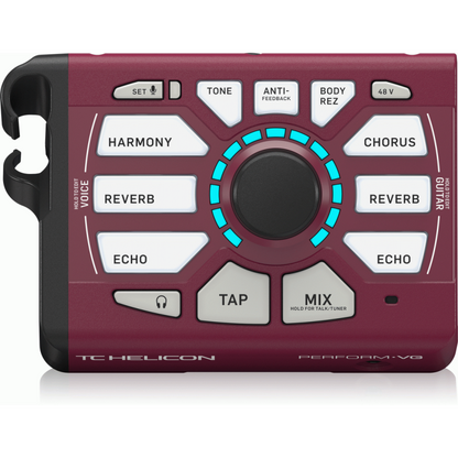 TC Helicon Perform-VG Burgundy Vocal and Acoustic Guitar Processor
