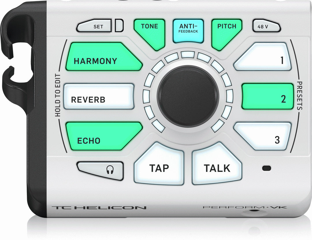 TC Helicon Perform-VK Mic Stand Mount Vocal Processor w/ Effects White