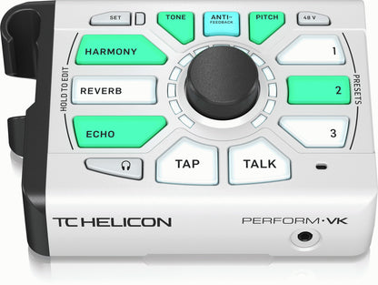 TC Helicon Perform-VK Mic Stand Mount Vocal Processor w/ Effects White — view 2