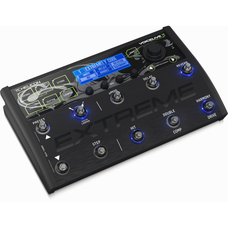TC Helicon VoiceLive 3 Extreme Vocal and Guitar Effects Pedal with Backing Tracks, Looping, Automation and Audio Recording — view 3