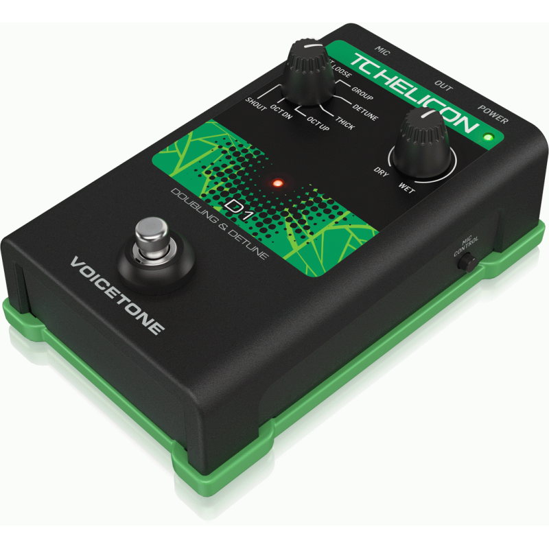 TC Helicon Voicetone D1 Single-Button Stompbox for Vocal Doubling Effects — view 3