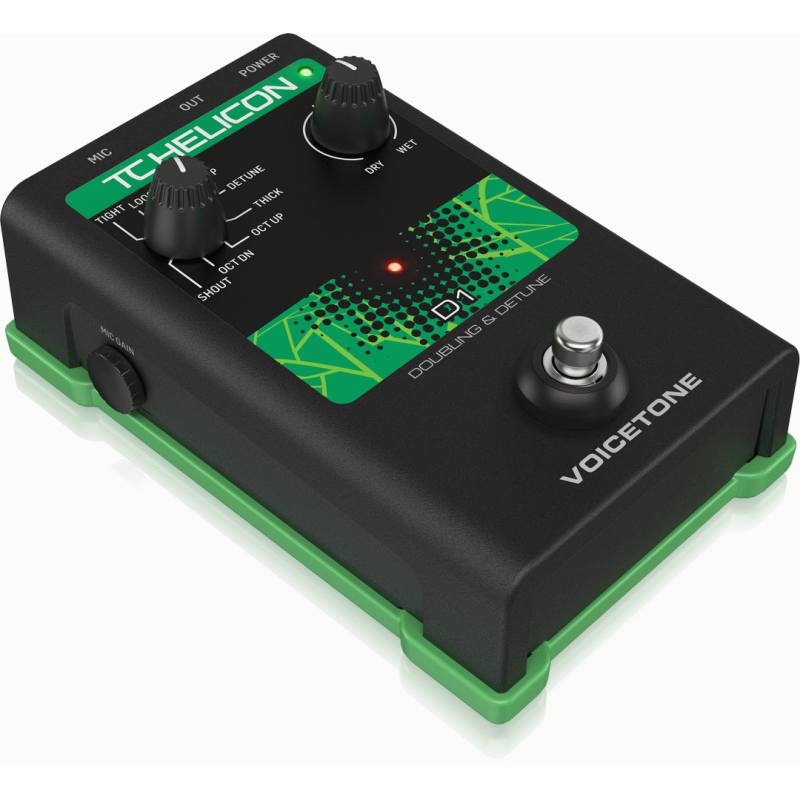 TC Helicon Voicetone D1 Single-Button Stompbox for Vocal Doubling Effects — view 2