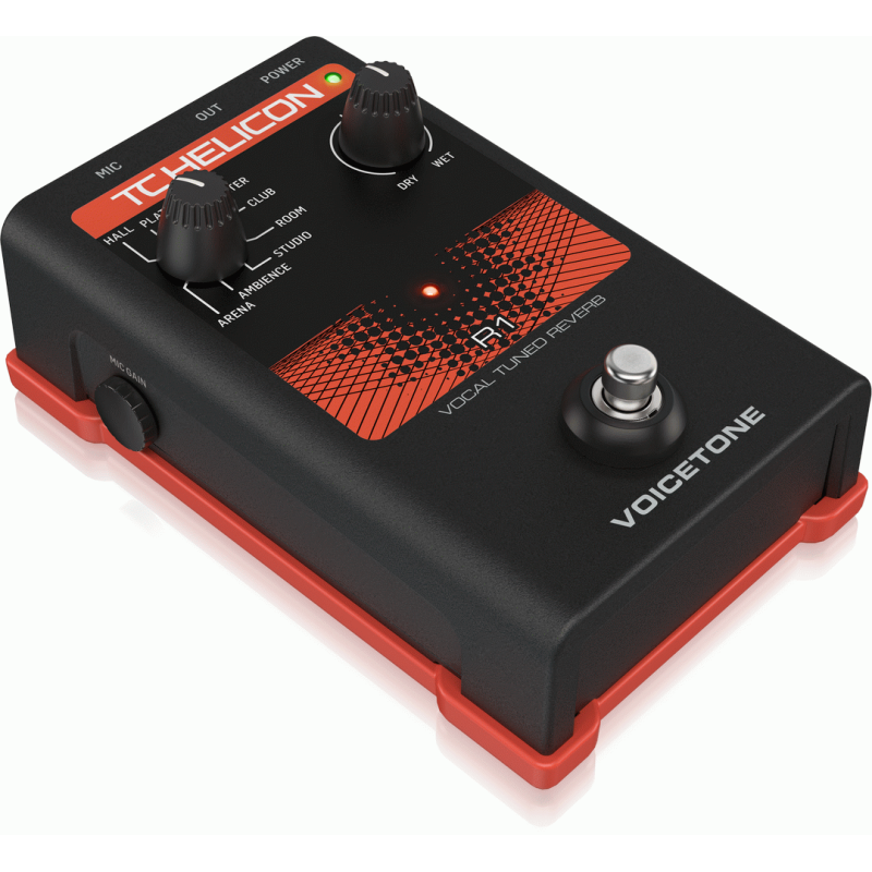 TC Helicon VoiceTone R1 Single-Button Stompbox for Live Vocal Reverb — view 2