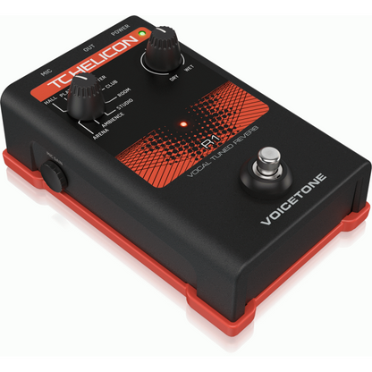 TC Helicon VoiceTone R1 Single-Button Stompbox for Live Vocal Reverb — view 2