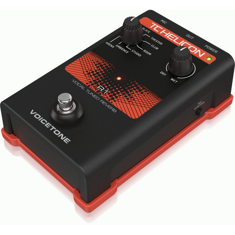 TC Helicon VoiceTone R1 Single-Button Stompbox for Live Vocal Reverb — view 3