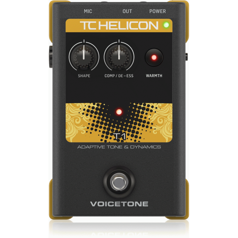 TC Helicon VoiceTone T1 Single-Button Stompbox for Vocal Tone