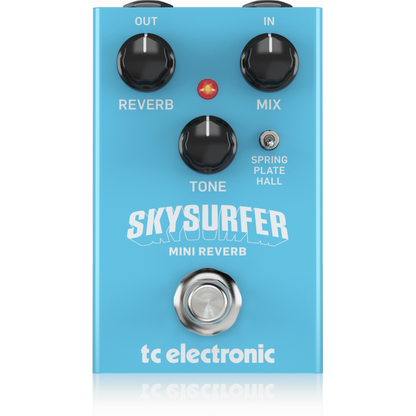 TC Electronic Skysurfer Mini Reverb Pedal - Compact Studio-Quality Reverb with 3 Algorithms