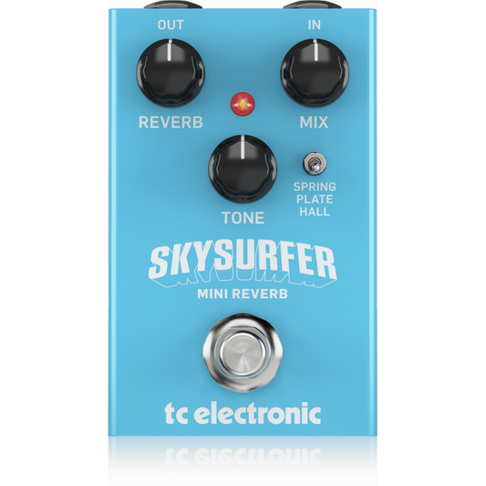 TC Electronic Skysurfer Mini Reverb Pedal - Compact Studio-Quality Reverb with 3 Algorithms