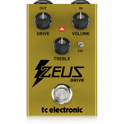 TC Electronic Zeus Drive Overdrive Pedal with FAT Mod Switch and Buffered Bypass