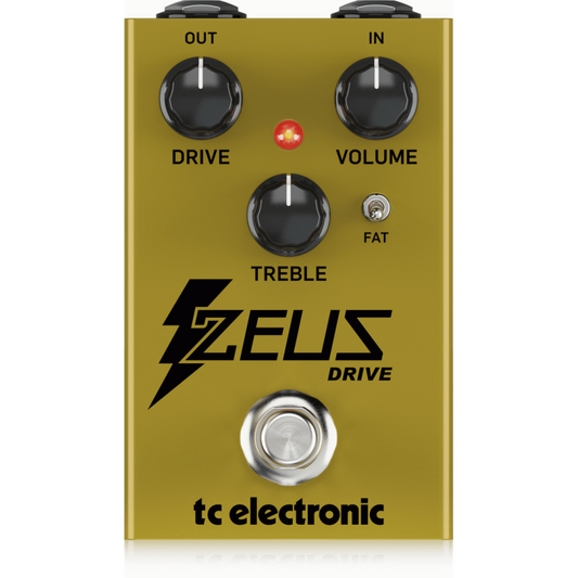 TC Electronic Zeus Drive Overdrive Pedal with FAT Mod Switch and Buffered Bypass