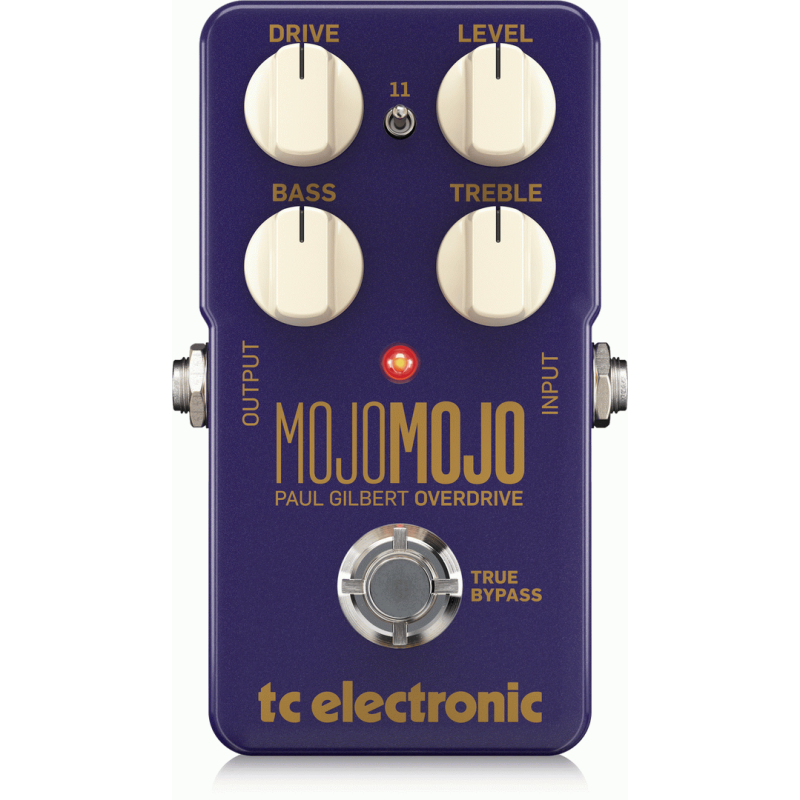 TC Electronic Mojo Mojo Overdrive Pedal - Paul Gilbert Signature, Extra Gain Mod Switch, High Headroom, Precise Controls