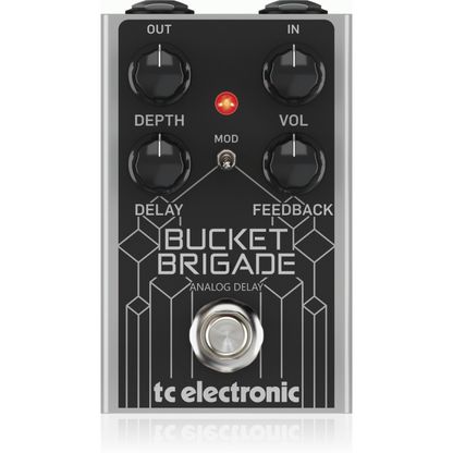 TC Electronic Bucket Brigade Analog Delay Pedal with 600ms Delay Time and Modulation Control