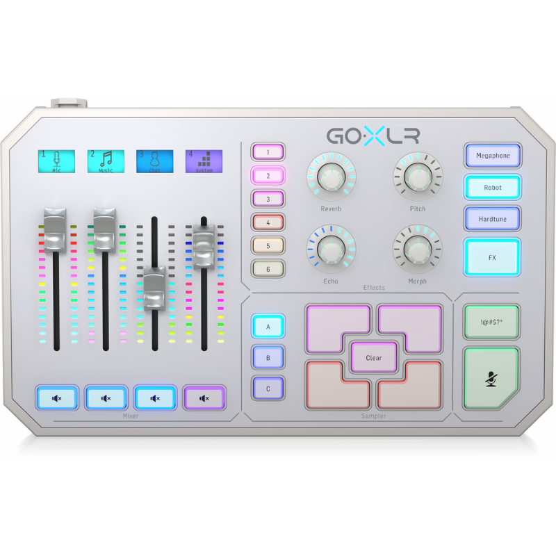 TC Helicon GoXLR White Online Broadcaster Platform with 4-Channel Mixer and Vocal Effects — view 4