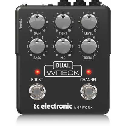 TC Electronic Dual Wreck Dual Channel Guitar Preamp Pedal — view 2