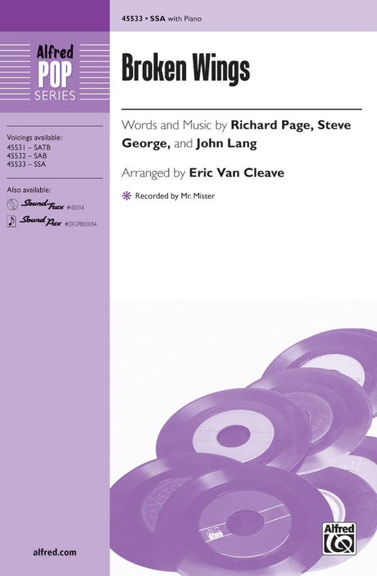 Broken Wings SSA Choral Sheet Music