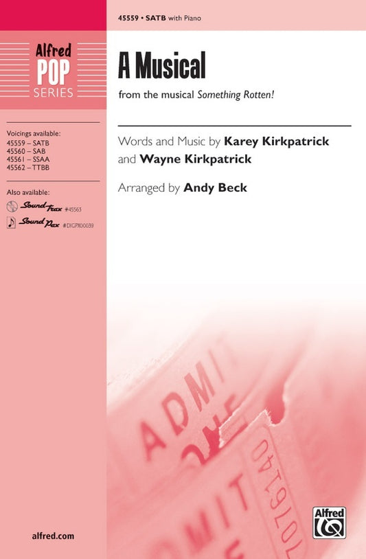 A Musical SATB Choral Sheet Music