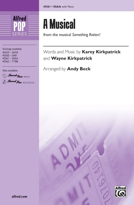 A Musical SSAA Choral Sheet Music