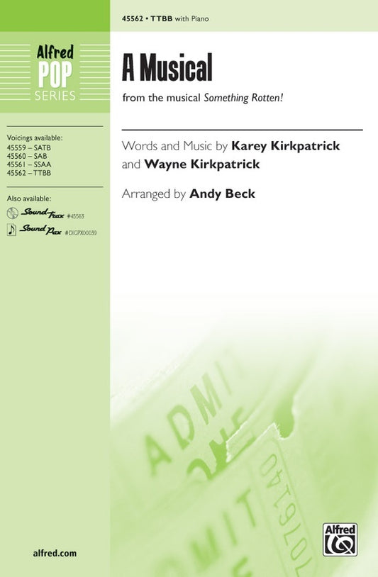 A Musical TTBB Choral Sheet Music