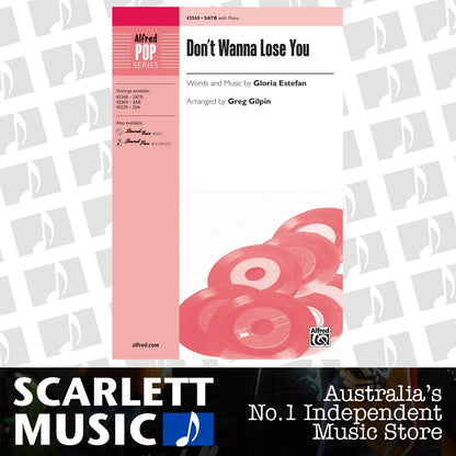 Don't Wanna Lose You SATB — view 2