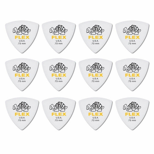 12 x Jim Dunlop Tortex Triangle FLEX 0.73MM Gauge Guitar Picks 456R