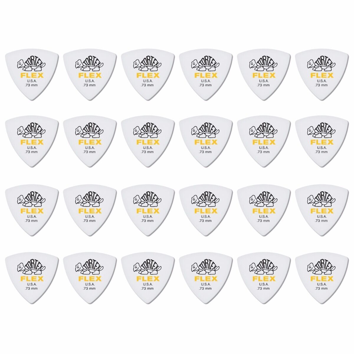 24 x Jim Dunlop Tortex Triangle FLEX 0.73MM Gauge Guitar Picks 456R