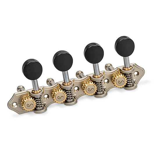 Schaller GrandTune A-Style Mandolin Tuning Machine SatinPearl Ebony 1:18 Gear Ratio