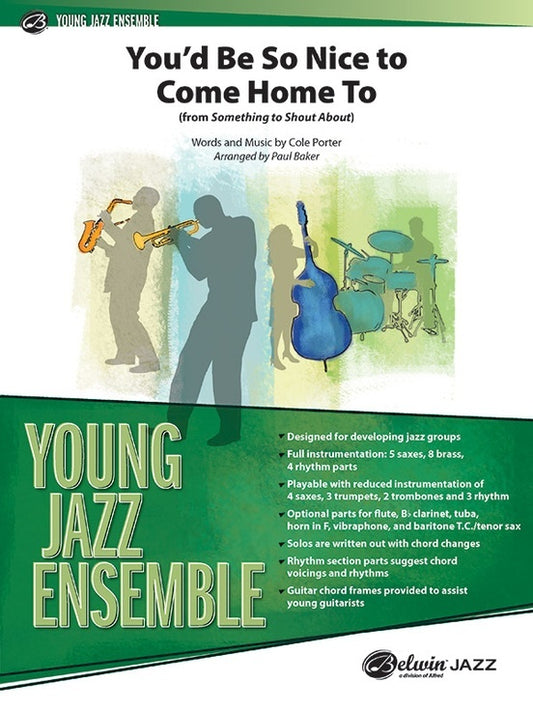 You'd Be So Nice to Come Home To Jazz Ensemble Sheet Music Gr 2