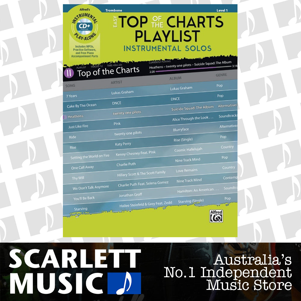Easy Top Of The Charts Playlist Trombone Book/CD — view 2