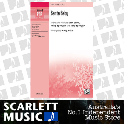 Santa Baby Choral Sheet Music SATB — view 2