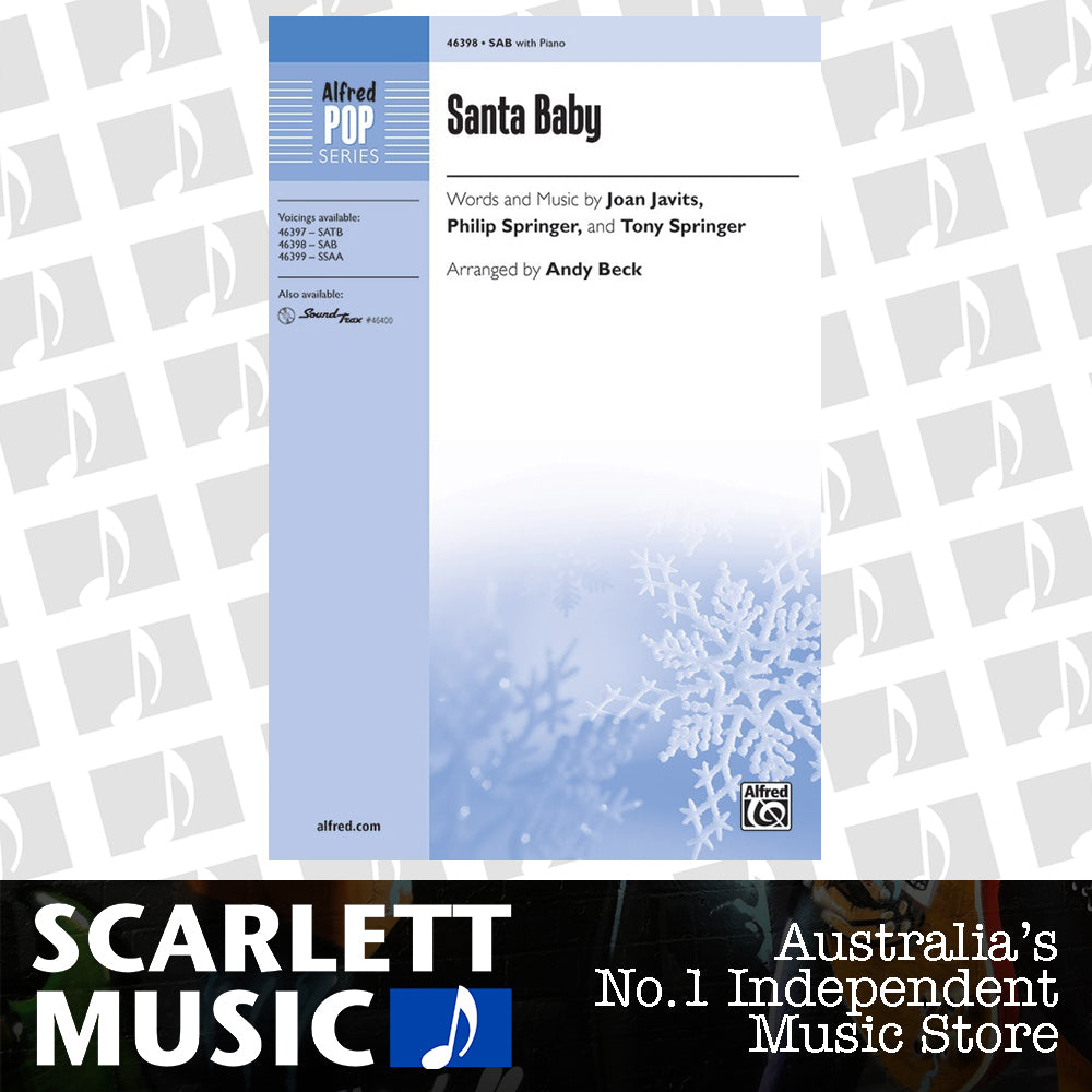 Santa Baby SAB Choral Sheet Music for 3 Part Mixed Choir — view 2