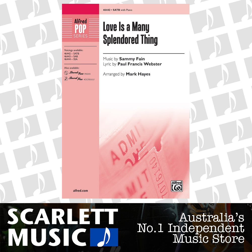 Love Is A Many Splendored Thing SATB — view 2