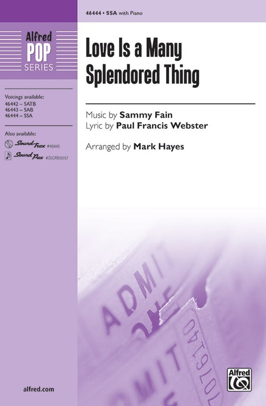 Love Is A Many Splendored Thing SSA