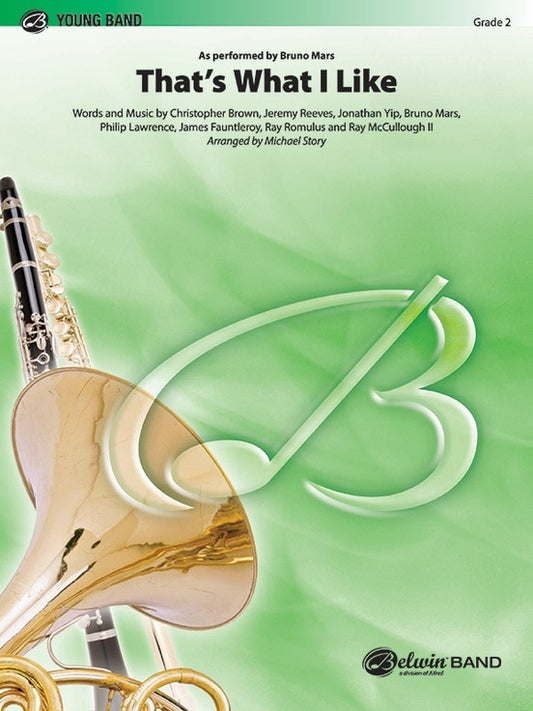 That's What I Like - Bruno Mars Concert Band Arrangement, Grade 2 Brown, Clearance