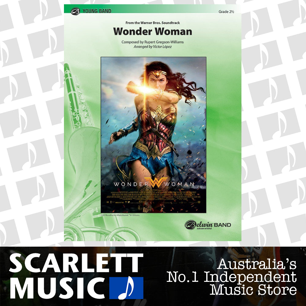 Wonder Woman Arr. by Victor Lopez Concert Band Sheet Music Grade 2.5 — view 2