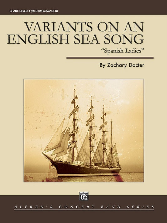 Variants on an English Sea Song for Concert Band Sheet Music, Grade 4