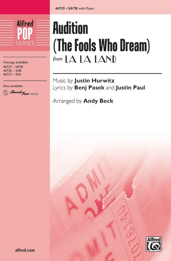 Audition (The Fools Who Dream) SATB Choral Sheet Music