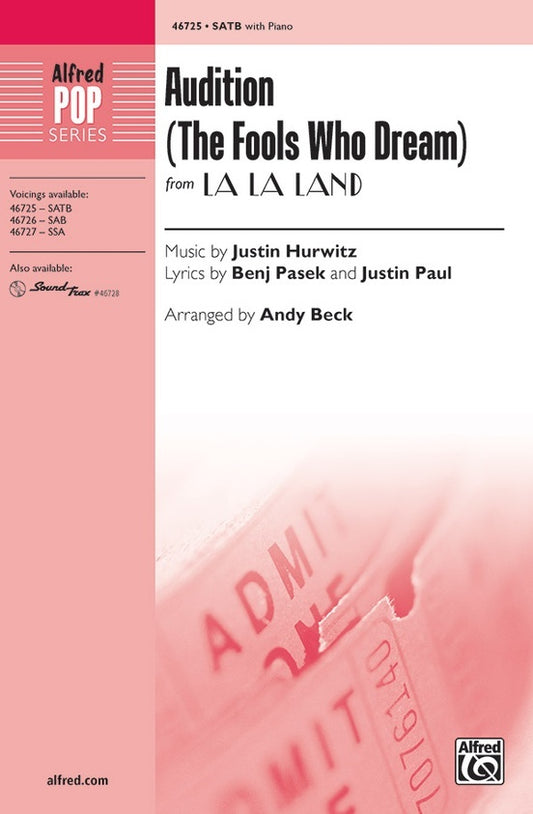 Audition (The Fools Who Dream) SATB Choral Sheet Music