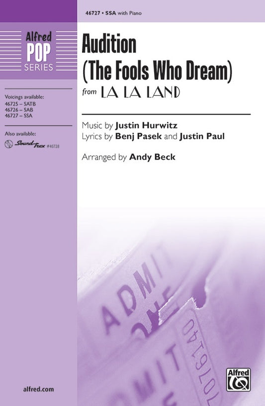 Audition (The Fools Who Dream) SSA Choral Sheet Music