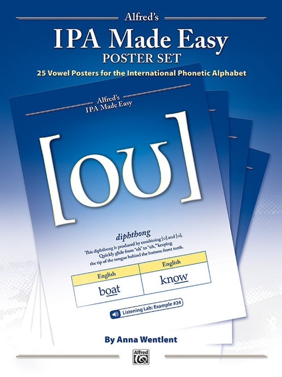 Alfred's IPA Made Easy Poster Set - 9" x 12" Vowel Sounds with IPA Symbols and Pronunciation
