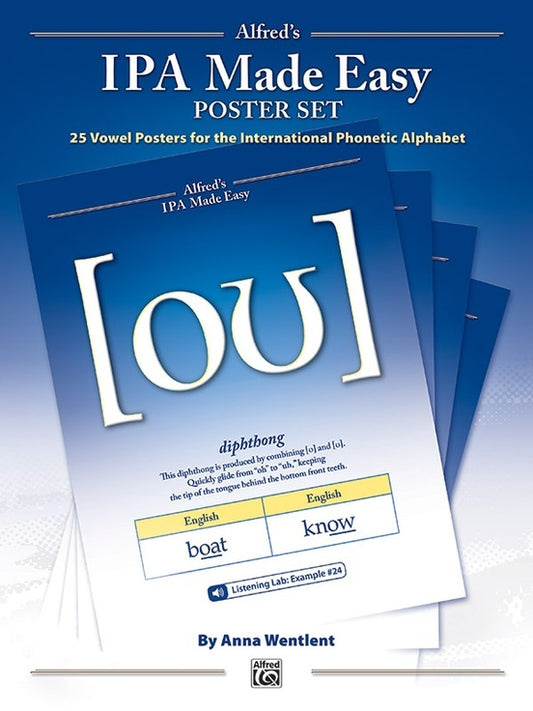 Alfred's IPA Made Easy Poster Set - 9" x 12" Vowel Sounds with IPA Symbols and Pronunciation