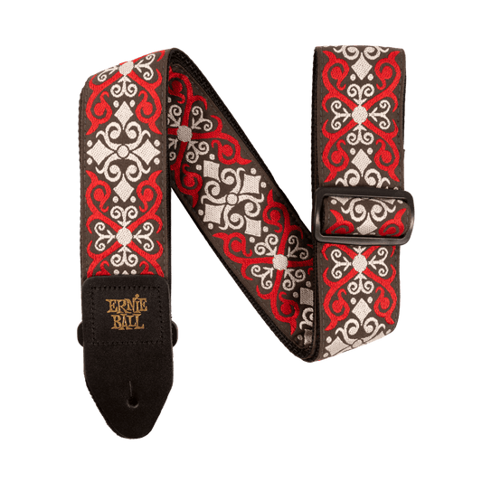 Ernie Ball Red Trellis Jacquard Strap