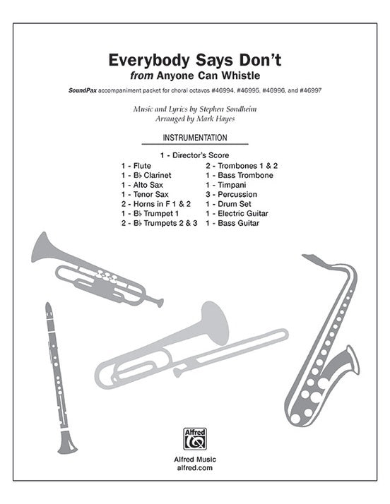Everybody Says Don't Soundpax Parts