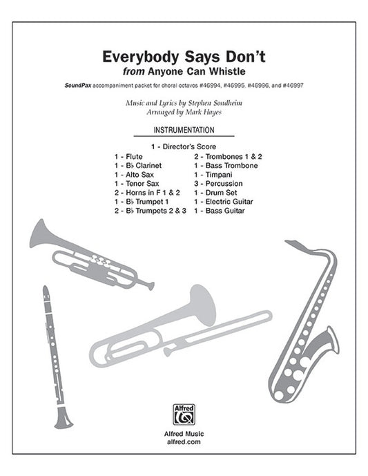 Everybody Says Don't Soundpax Parts
