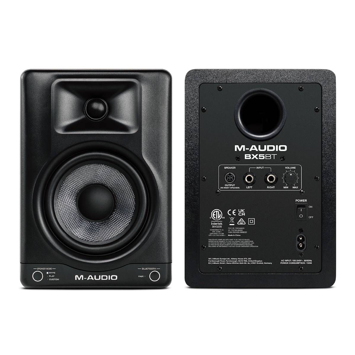 M-Audio BX5 BT Powered Studio Monitors Speakers 5" with Bluetooth - 120W Bi-Amplified (Pair) — view 2