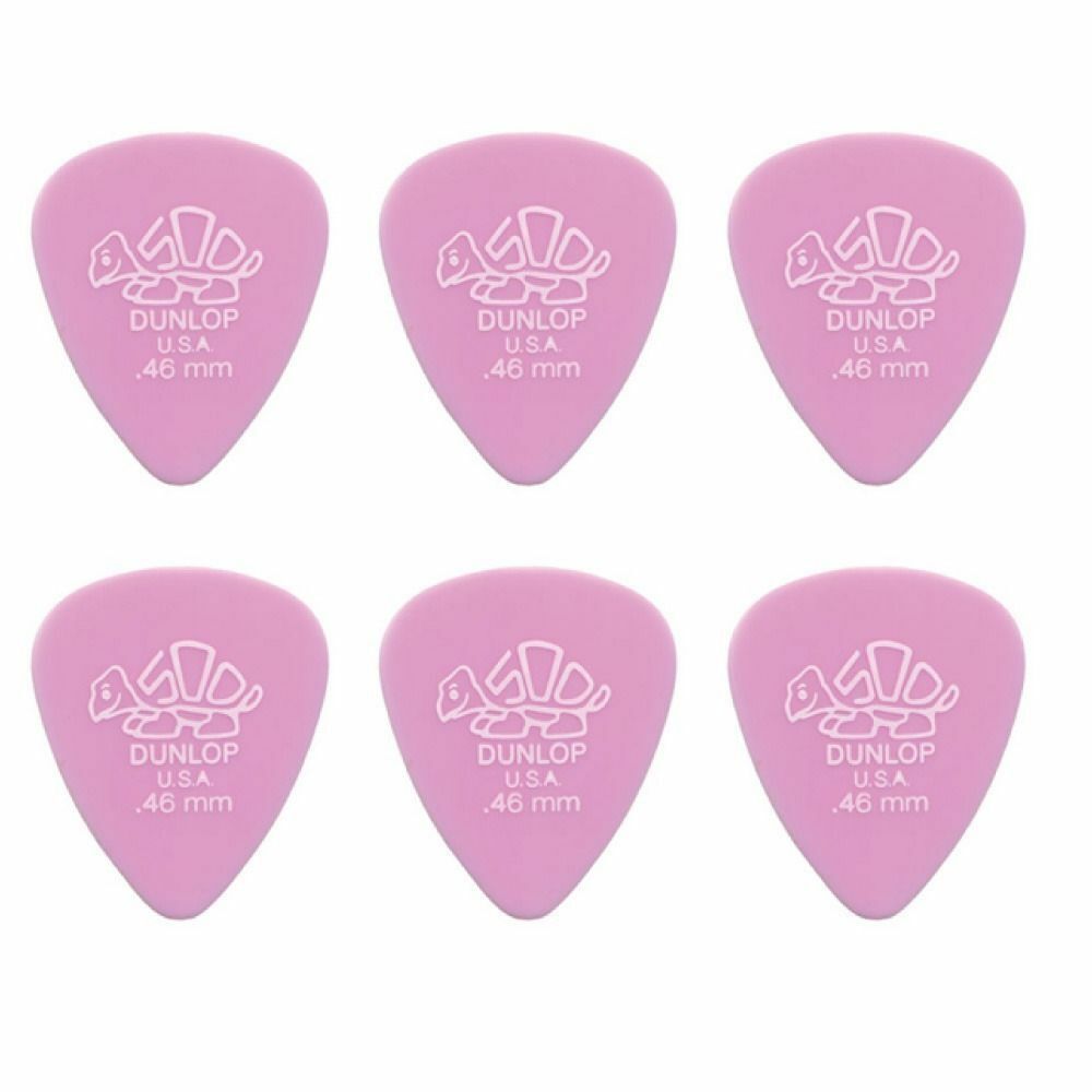 6 x Dunlop Premium DELRIN 500 .46MM Gauge Guitar Picks 41R