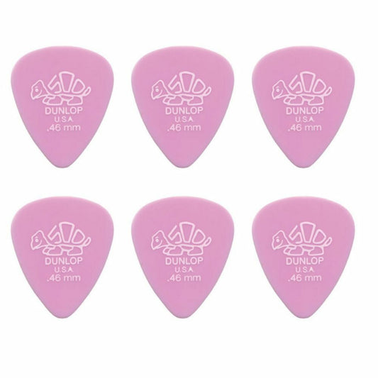6 x Dunlop Premium DELRIN 500 .46MM Gauge Guitar Picks 41R