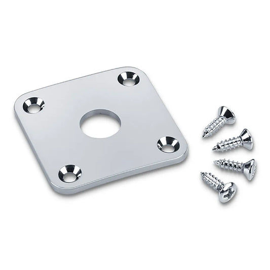 Schaller Chrome Guitar Jack-Socket Plate 159-15190200