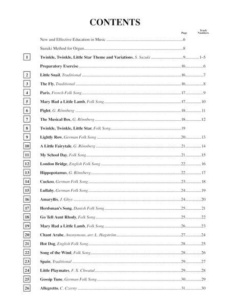 Suzuki Organ School Volume 1 Book and CD — view 3