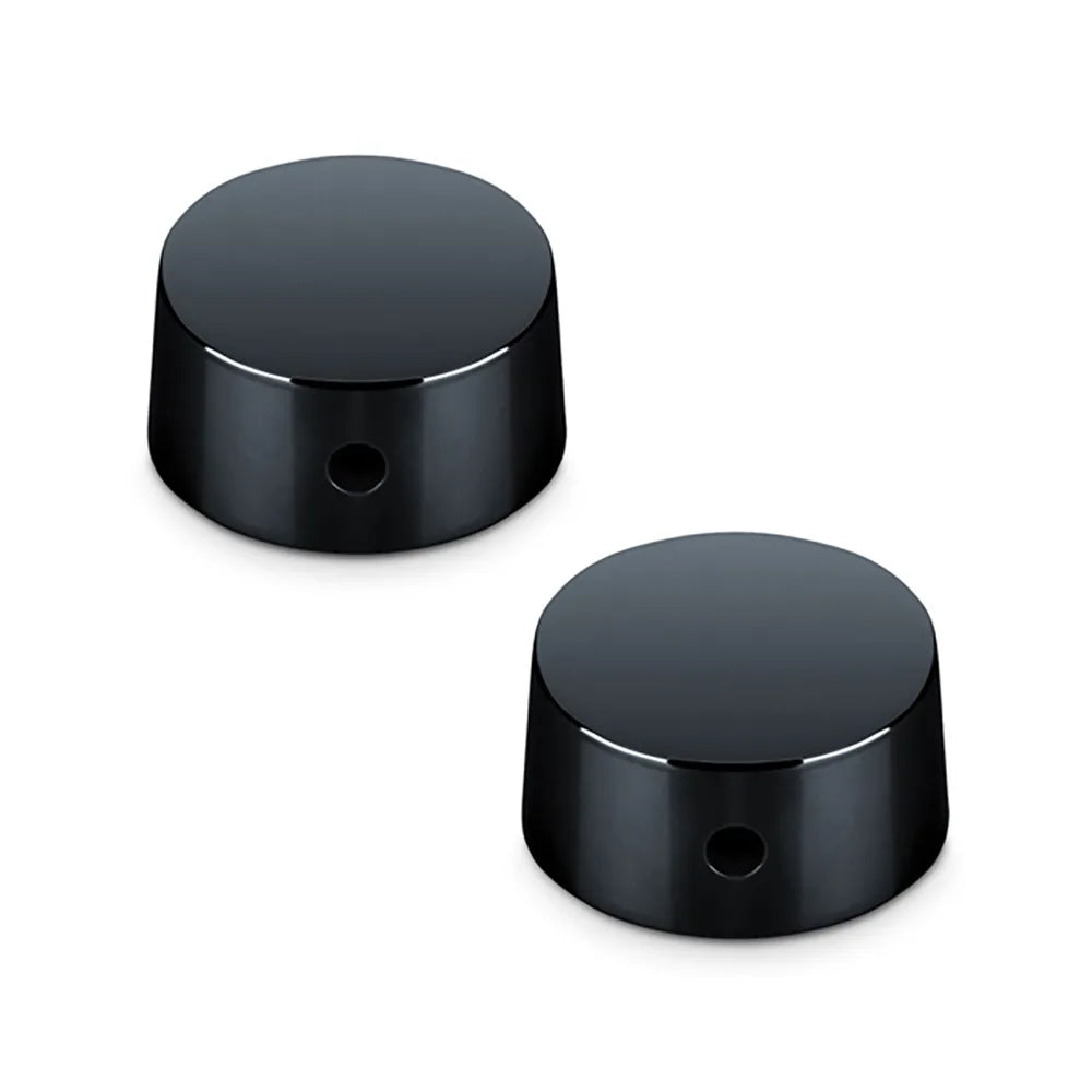Schaller Black Speed Knobs Set of 2 Brass with Screw Fastener 1151-15030400